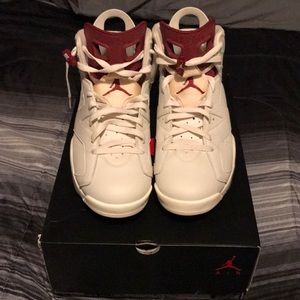 Jordan retro 6 Off White/New Maroon